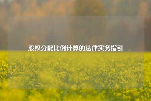 股权分配比例计算的法律实务指引