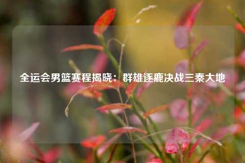 全运会男篮赛程揭晓:群雄逐鹿决战三秦大地